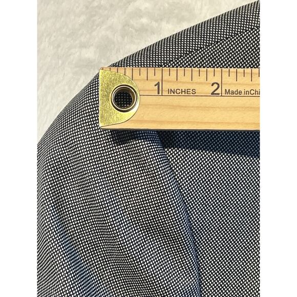 Samuelsohn 40R Black and Gray Birdseye Casual Designer Blazer Sport Jacket - Picture 10 of 16